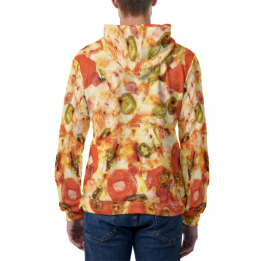 Pizza Pattern Men's Hoodie - Image 4