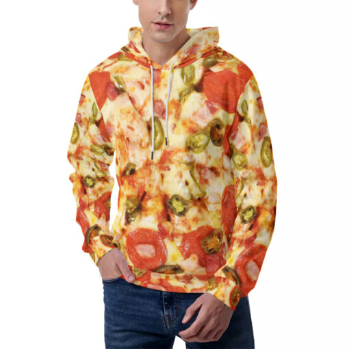 Pizza Pattern Men's Hoodie