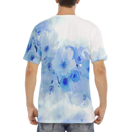 Blue Sakura Men's T-Shirt - Image 4