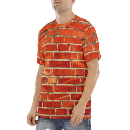 Red Bricks Wall Men's T-Shirt - Image 2