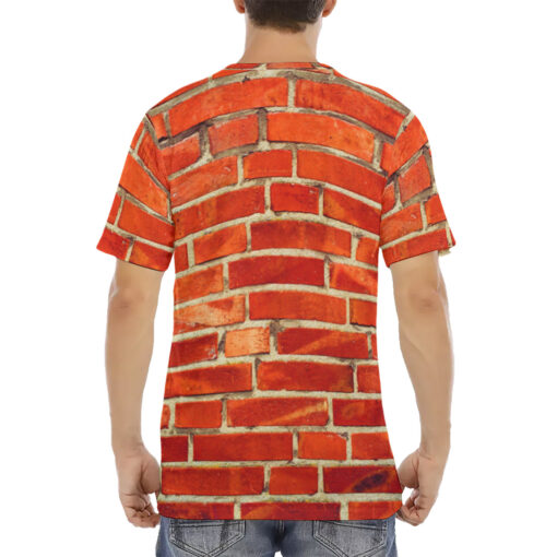 Red Bricks Wall Men's T-Shirt - Image 4