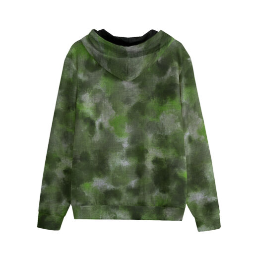 Green Camouflage Men's Zip Up Hoodie - Image 2