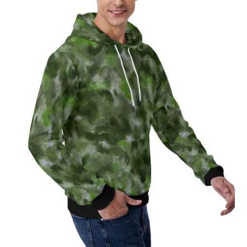 Green Camouflage Men's Hoodie - Image 3