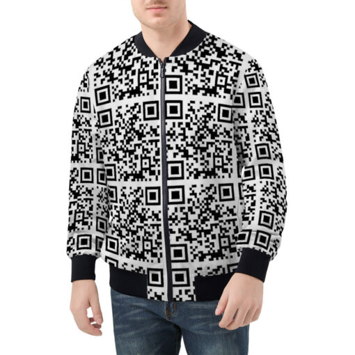 QR Code Men's Bomber Jacket - Image 3