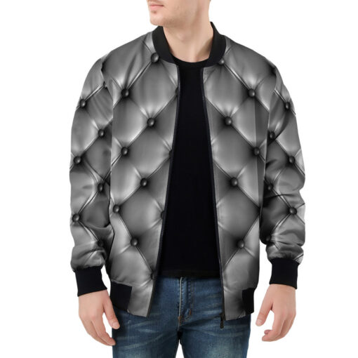 Gray Furniture Upholstery Men's Bomber Jacket