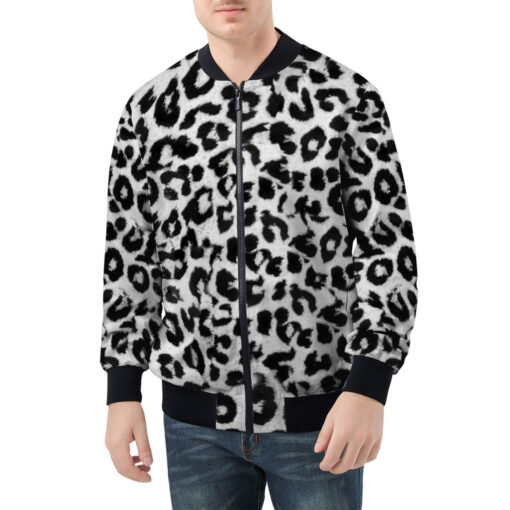 Snow Leopard Men's Bomber Jacket - Image 3