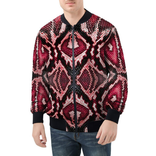 Red Snake Men's Bomber Jacket - Image 3