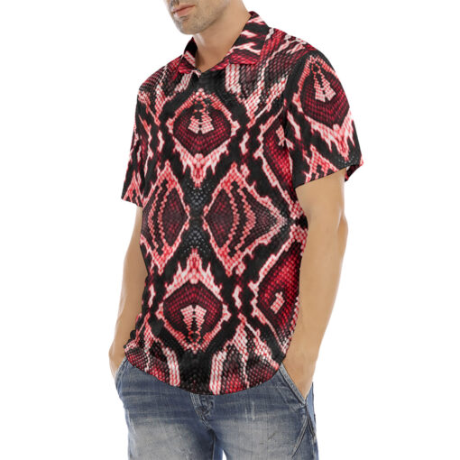 Red Snake Velvet Polo Shirt