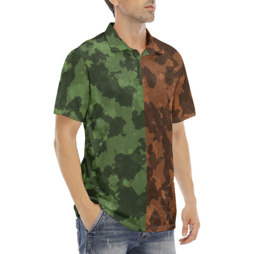 Sides Camouflage Velvet Polo Shirt - Image 3