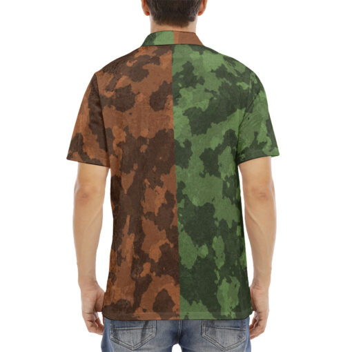 Sides Camouflage Velvet Polo Shirt - Image 4