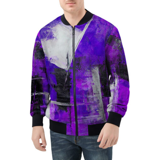 Modern Art Abstraction Men's Bomber Jacket - Image 3