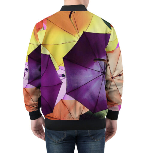 Colored Umbrellas Men's Bomber Jacket - Image 2