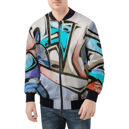 Street Art Graffiti Men's Bomber Jacket - Image 3