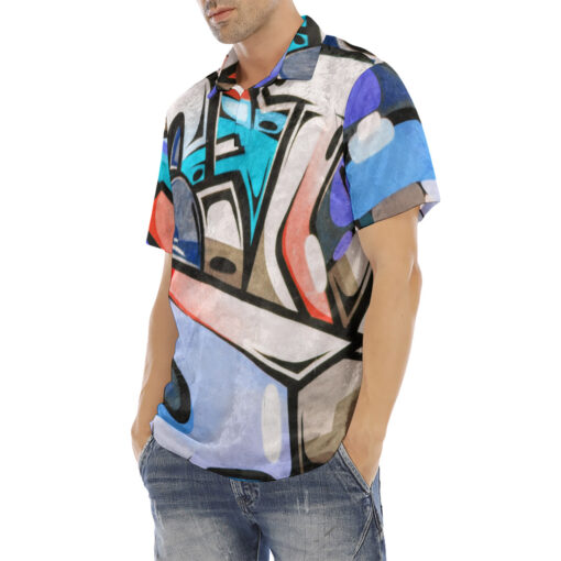 Street Art Graffiti Velvet Polo Shirt