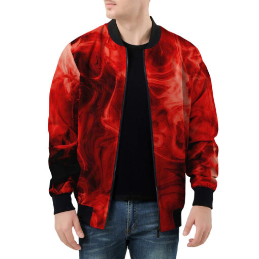 Red Neon Smoke Men's Bomber Jacket