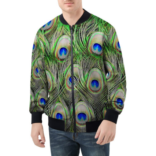 Peacock Plumage Men's Bomber Jacket - Image 3