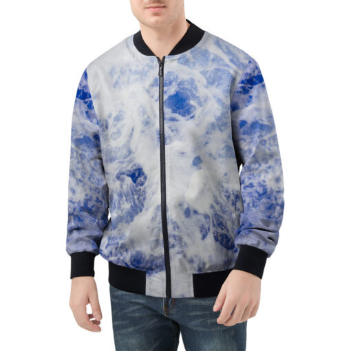 Sea Waves Men's Bomber Jacket - Image 3