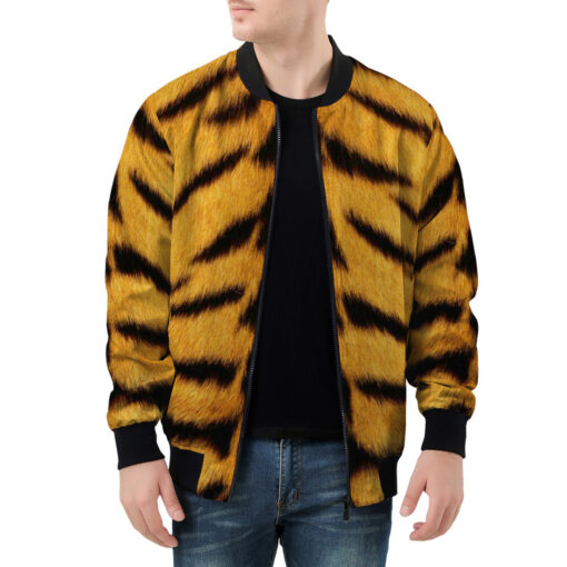 Tiger Pattern Men's Bomber Jacket