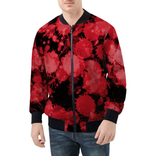 Red Paint Blots Men's Bomber Jacket - Image 3