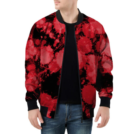 Red Paint Blots Men's Bomber Jacket