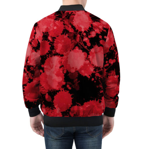 Red Paint Blots Men's Bomber Jacket - Image 2