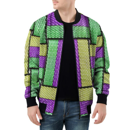 Colored Straps Men's Bomber Jacket