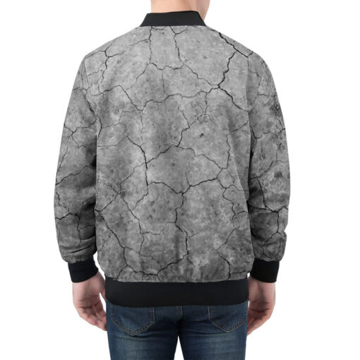 Cracking Effect Men's Bomber Jacket - Image 2