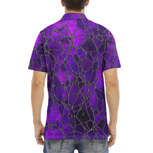 Stained Glass Velvet Polo Shirt - Image 4