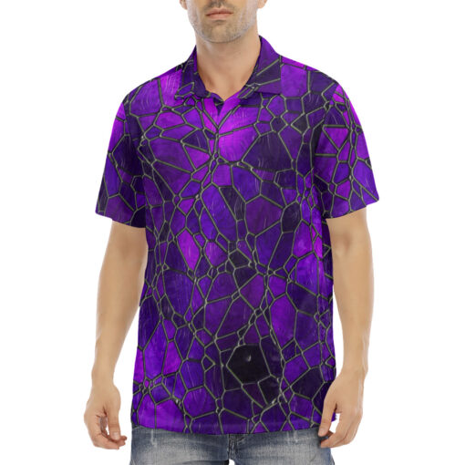 Stained Glass Velvet Polo Shirt - Image 2