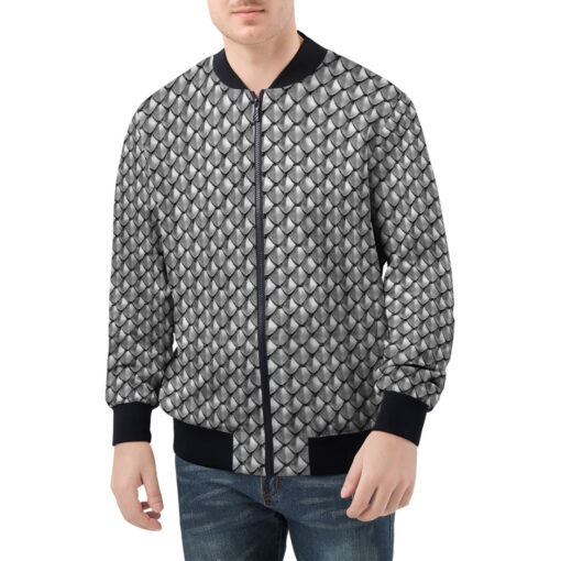 Metal Scales Men's Bomber Jacket - Image 3