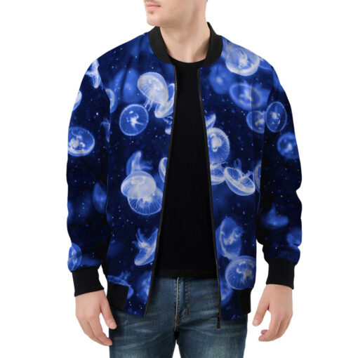 Jellyfish Pattern Men's Bomber Jacket