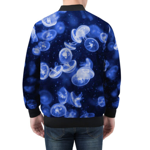 Jellyfish Pattern Men's Bomber Jacket - Image 2