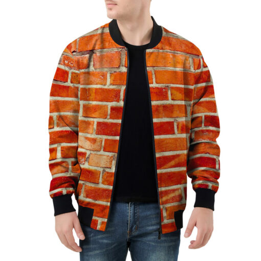 Red Bricks Wall Men's Bomber Jacket