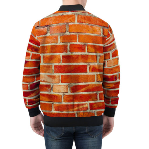 Red Bricks Wall Men's Bomber Jacket - Image 2