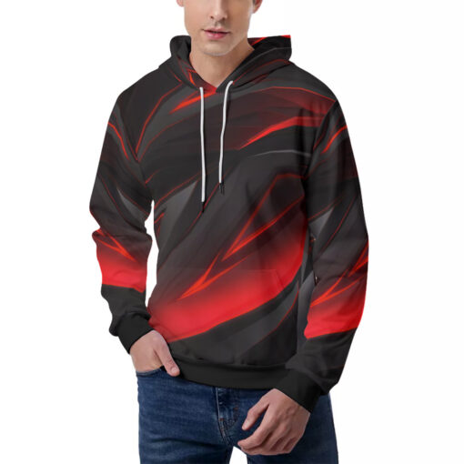 Geometry Red Stripes Men's Hoodie