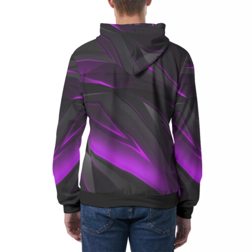 Geometry Violet Stripes Men's Hoodie - Image 4