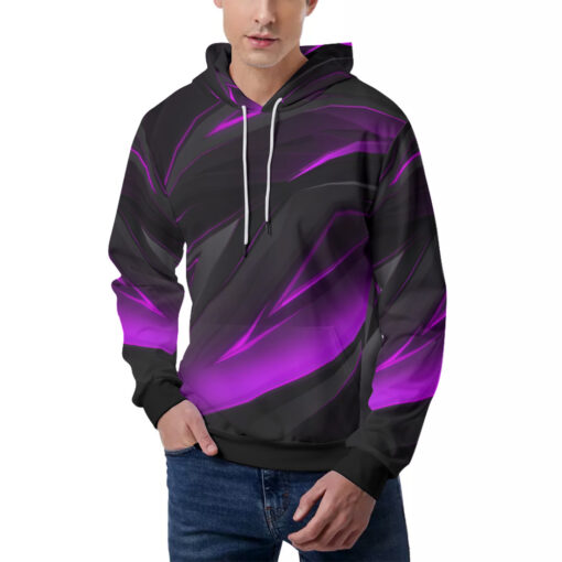 Geometry Violet Stripes Men's Hoodie