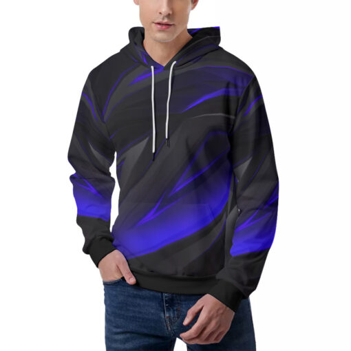 Geometry Blue Stripes Men's Hoodie