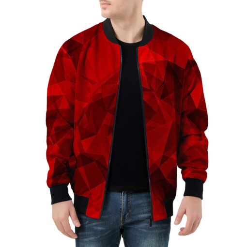 Red Polygons Men's Bomber Jacket