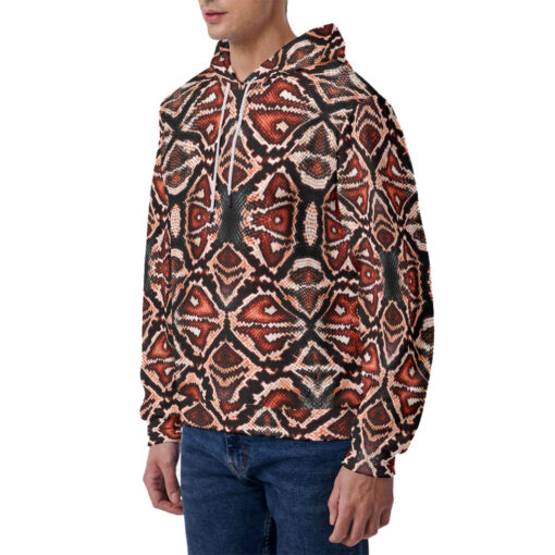 Red Snake Skin Men's Hoodie - Image 2