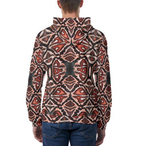 Red Snake Skin Men's Hoodie - Image 4