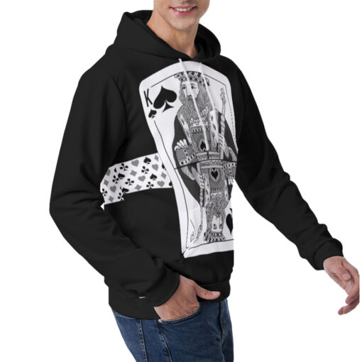 King of Spades Playing Cards Men's Hoodie - Image 3