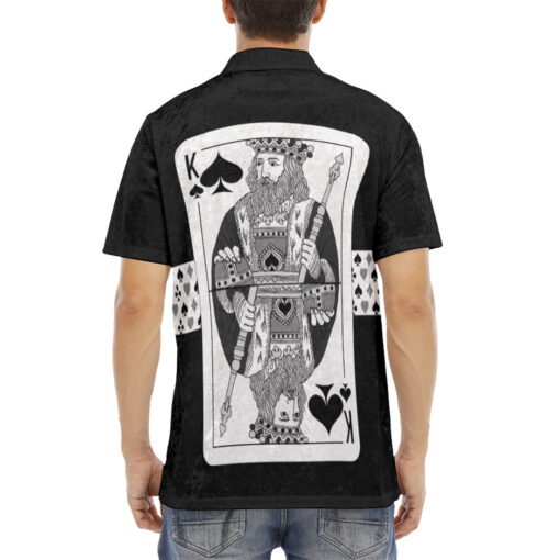 King of Spades Playing Cards Velvet Polo Shirt - Image 4