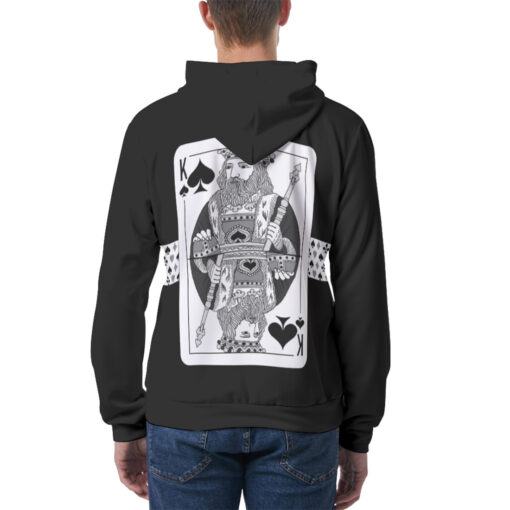 King of Spades Playing Cards Men's Hoodie - Image 4