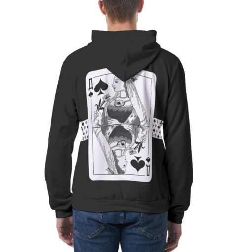 Queen of Spades Playing Cards Men's Hoodie - Image 4