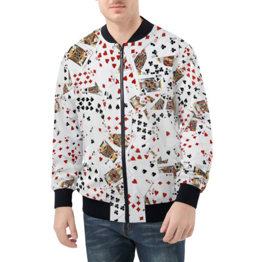 Playing Cards Men's Bomber Jacket - Image 3