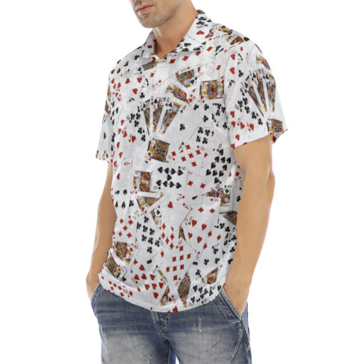 Royal Flush Playing Cards Velvet Polo Shirt