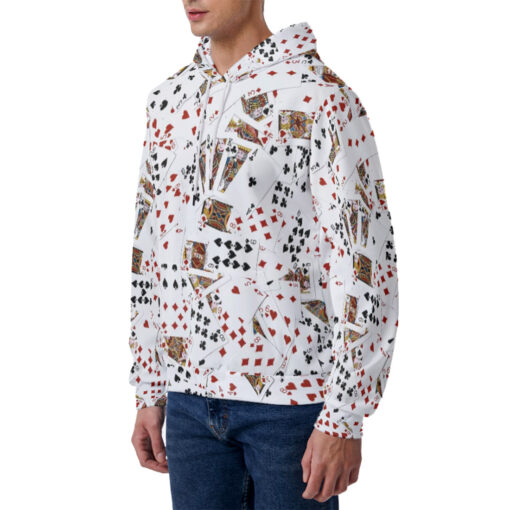 Royal Flush Playing Cards Men's Hoodie - Image 2