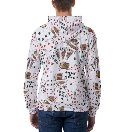 Royal Flush Playing Cards Men's Hoodie - Image 4