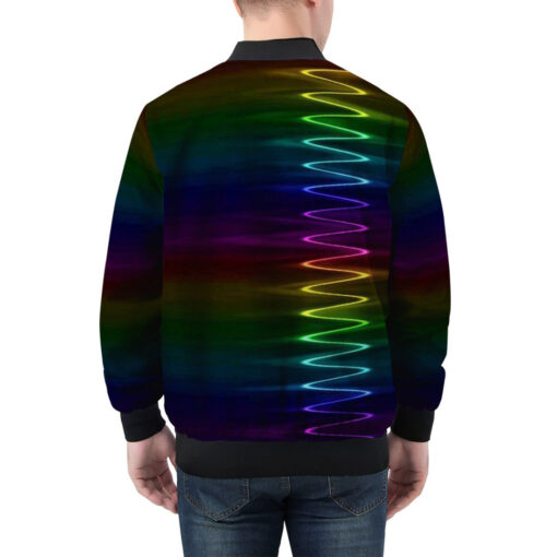 Spectrum Waves Men's Bomber Jacket - Image 2